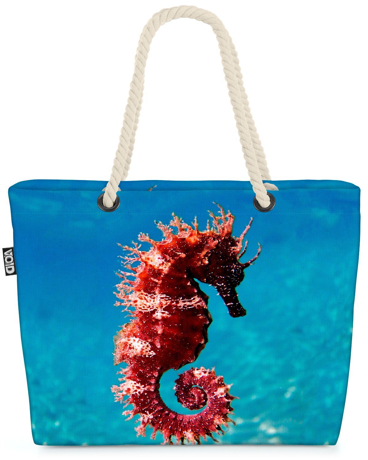VOID Strandtasche (1-tlg), Seepferdchen Meer Urlaub Seepferdchen Meer Urlaub Mittelmeer Schwimme