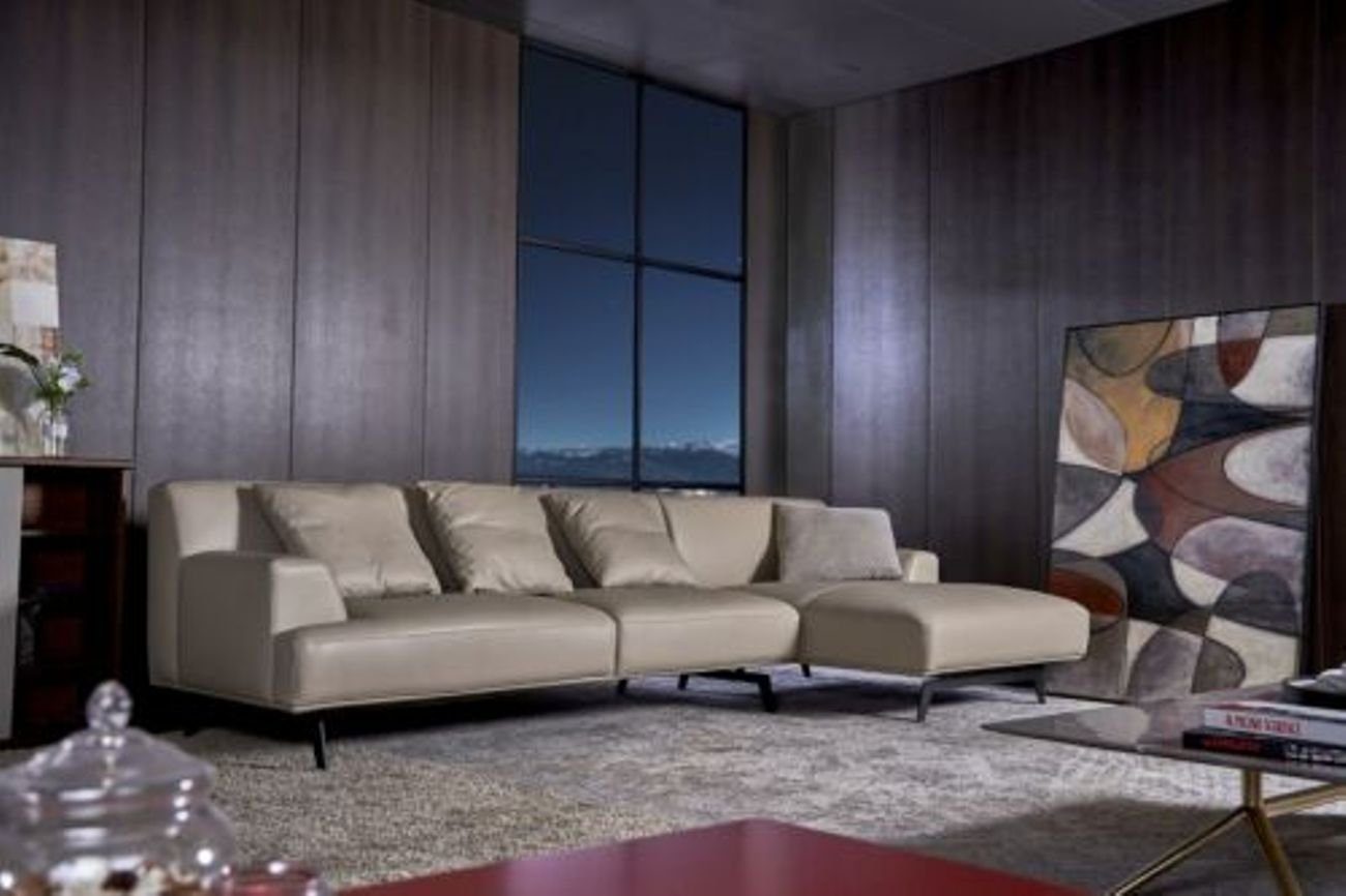 Garnitur Leder Eck Ecksofa, Sitz L JVmoebel Form Sofa Couch Luxus Italien Landschaft
