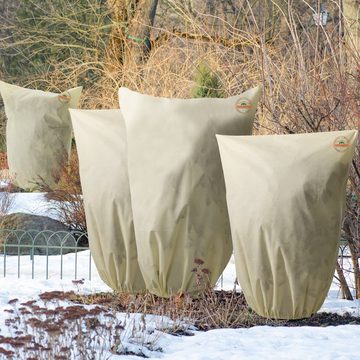 Gardebruk Winterschutzvlies, (1-St), Kübelpflanzensäcke 60x80 cm 70g/m² Reißverschluss Garten