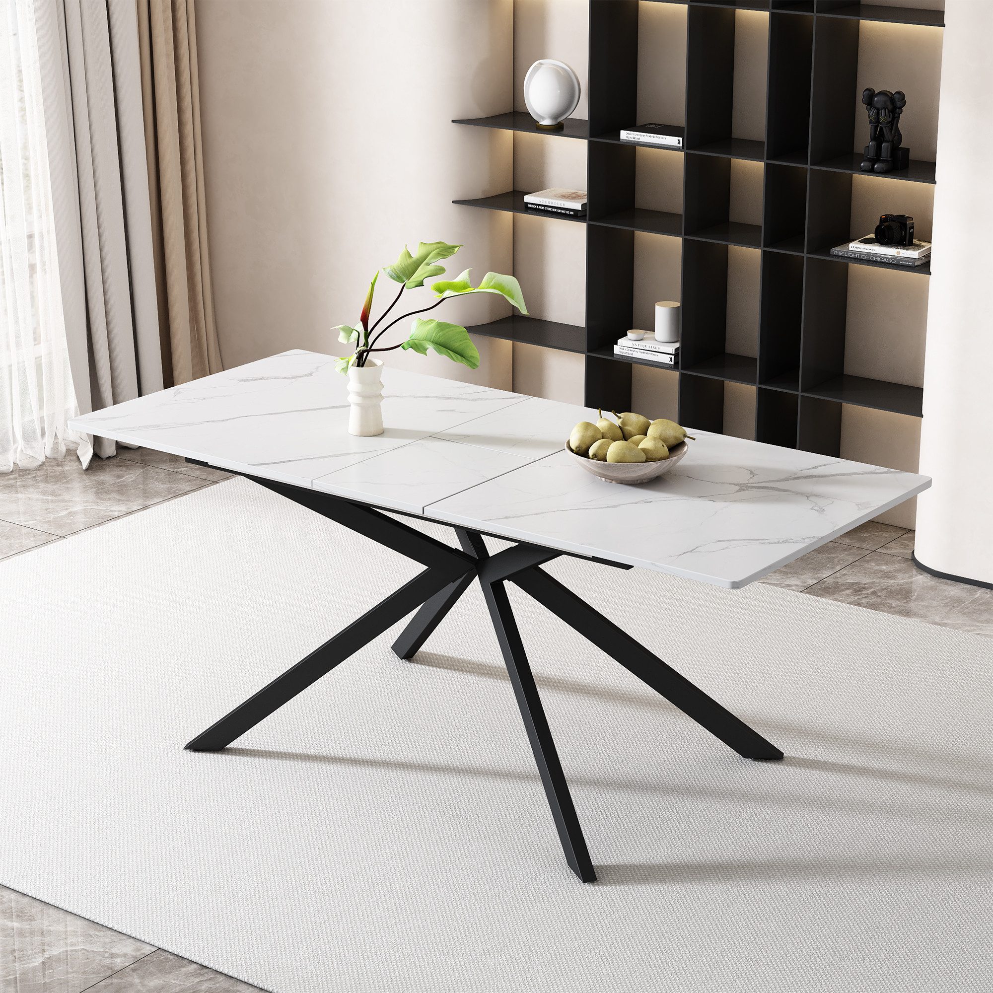 Flieks Esstisch (erweiterbare Tischplatte 150-180x70x75,5 cm, 1-St., 1 Tisch), ausziehbar Küchentisch rechteckig Schreibtisch Arbeitstisch