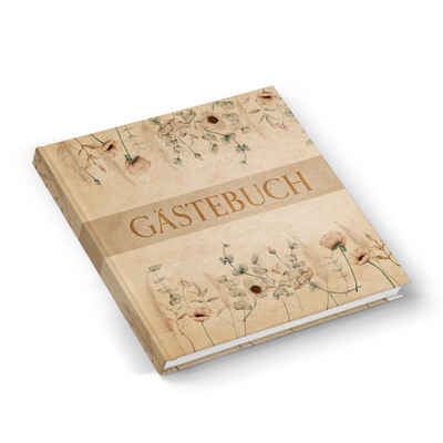 Logbuch-Verlag Tagebuch kleines Gästebuch Hochzeit & Feste 15 x 15 cm boho