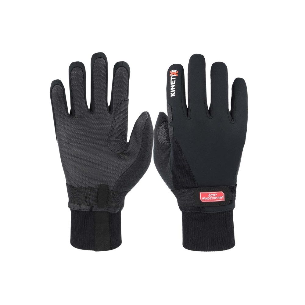 Kinetixx Langlaufhandschuhe Winddichter Langlaufhandschuh Nomo, KinetiXx (in schwarz, schwarz/ gelb) Wasserabweisend, Grip, Atmungsaktiv, Kälteschutz, Winddicht