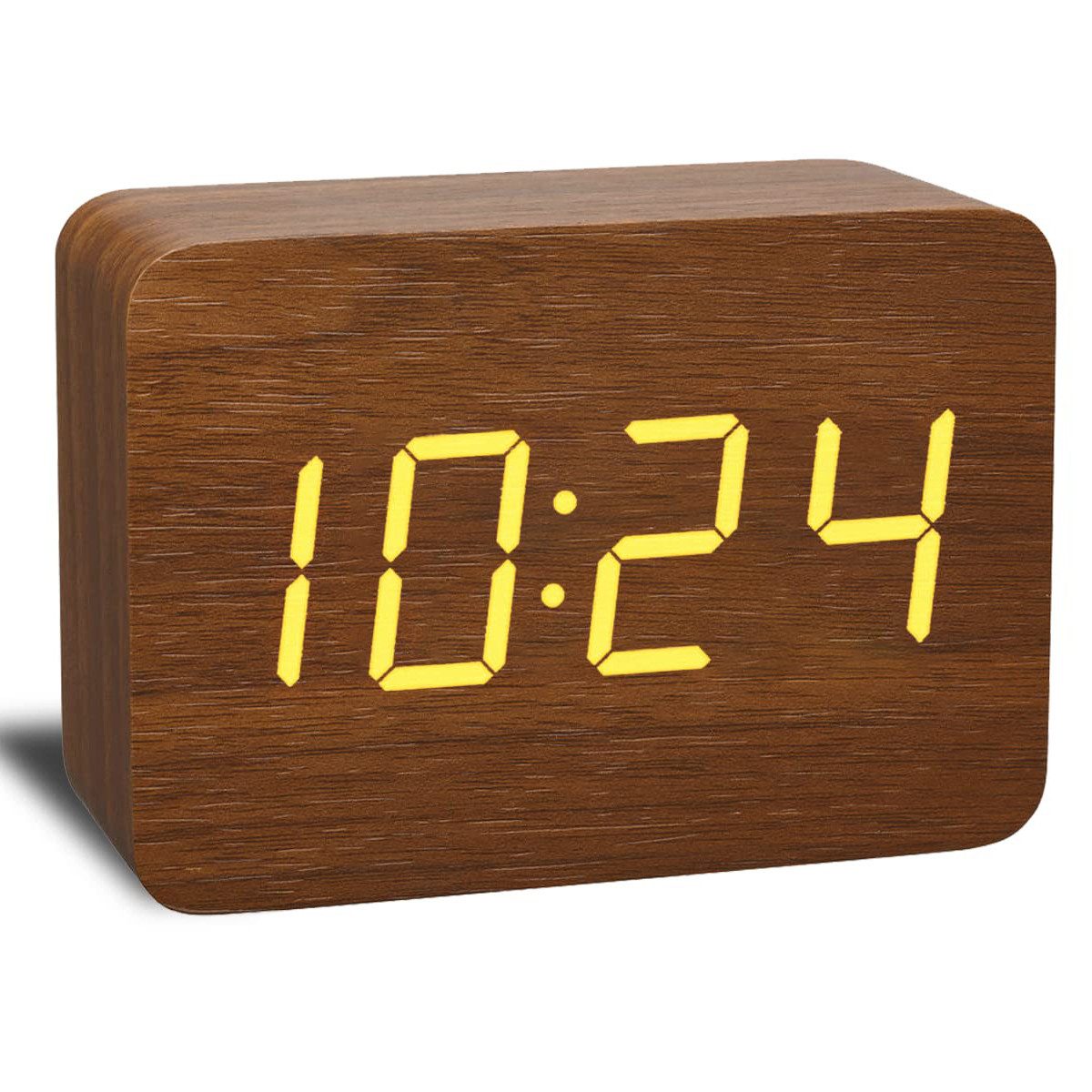 RWEUOQ Wecker Digitaler Wecker Holz-Optik, elektronische günstig online kaufen