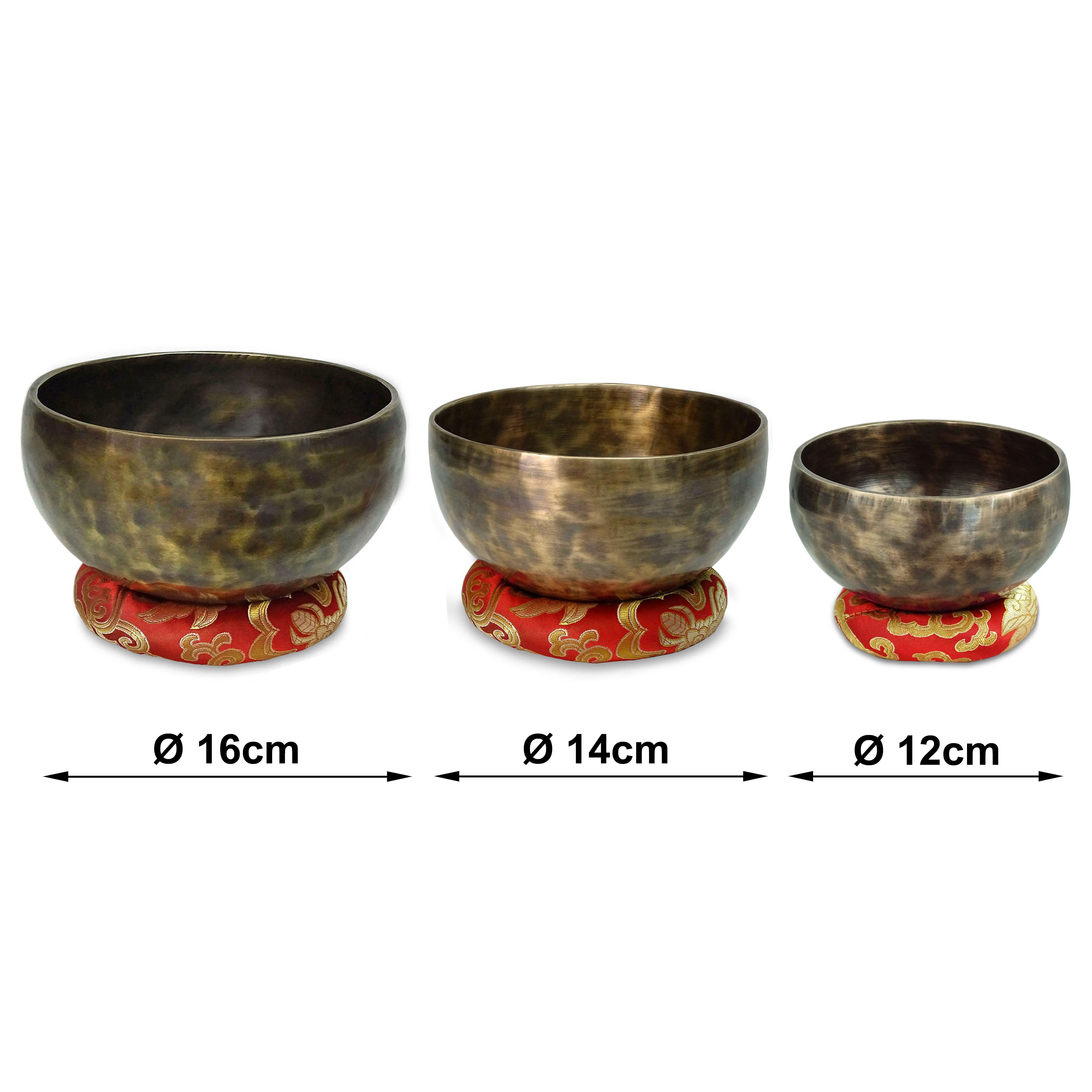 keepdrum Klangschalen keepdrum Tibetische Bronze-Klangschalen Set mit Zubehör,Bronze-Klangschalen, Bronze-Klangschalen Set mit Zubehör