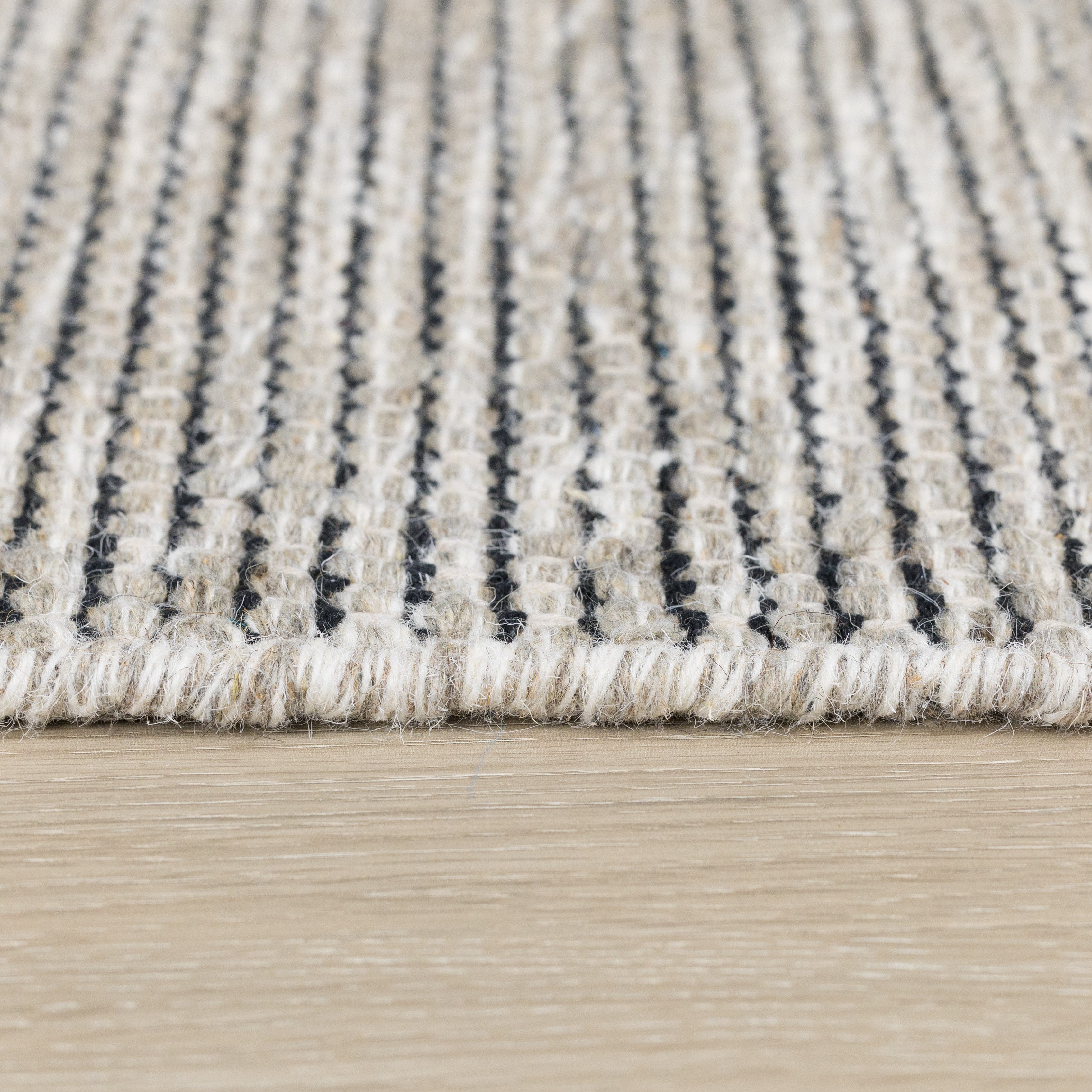 OTTO home Bettumrandung Odenne, Höhe 10 mm, (Set, 3-tlg), handgewebter Wendeteppich, melierte Optik, reine Wolle, Wohnzimmer