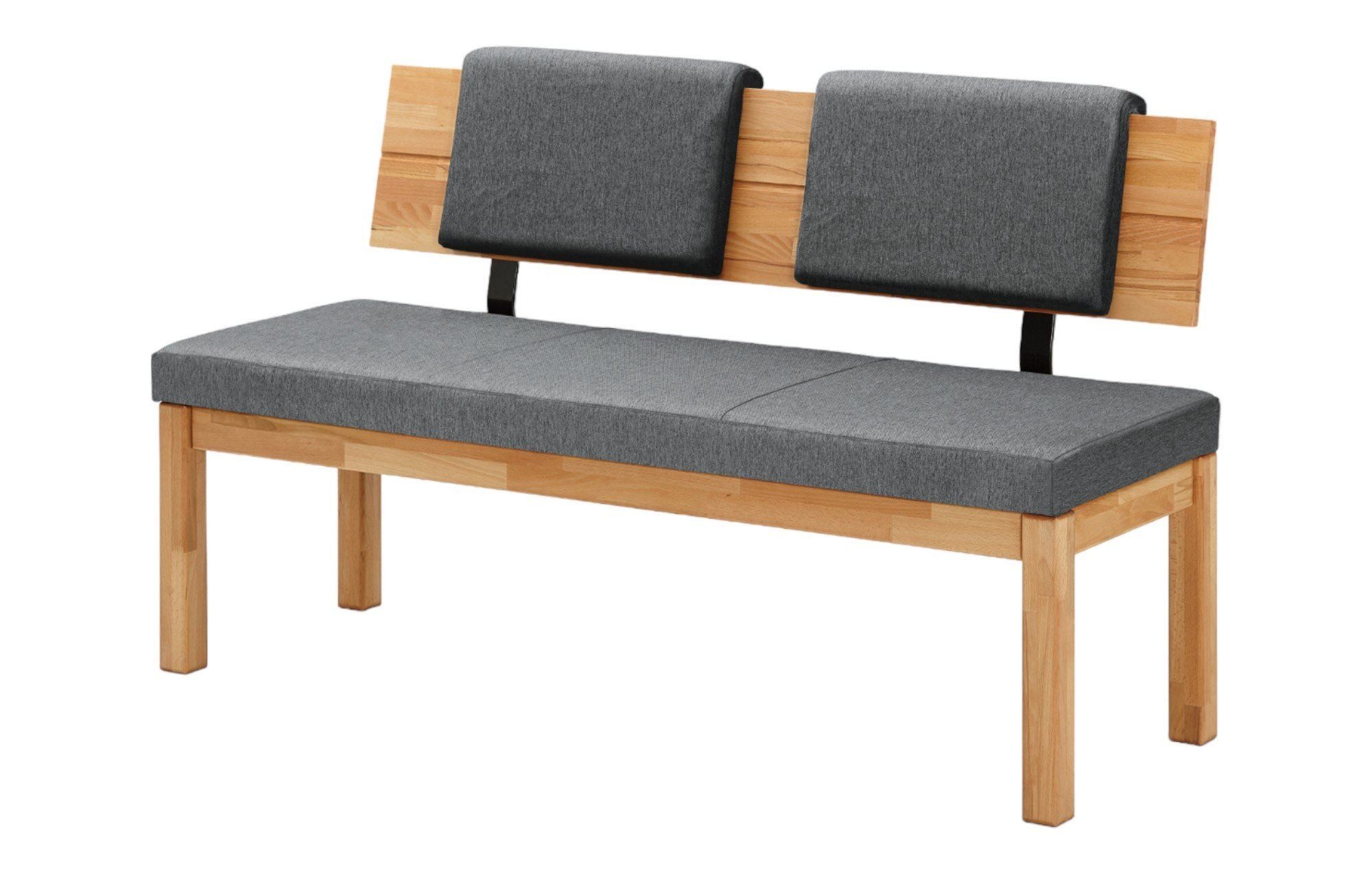 58 aufm Kessel Sitzbank Damita aus Massivholz 150 x 55 x 84 Sitzbank massiv Kernbuche