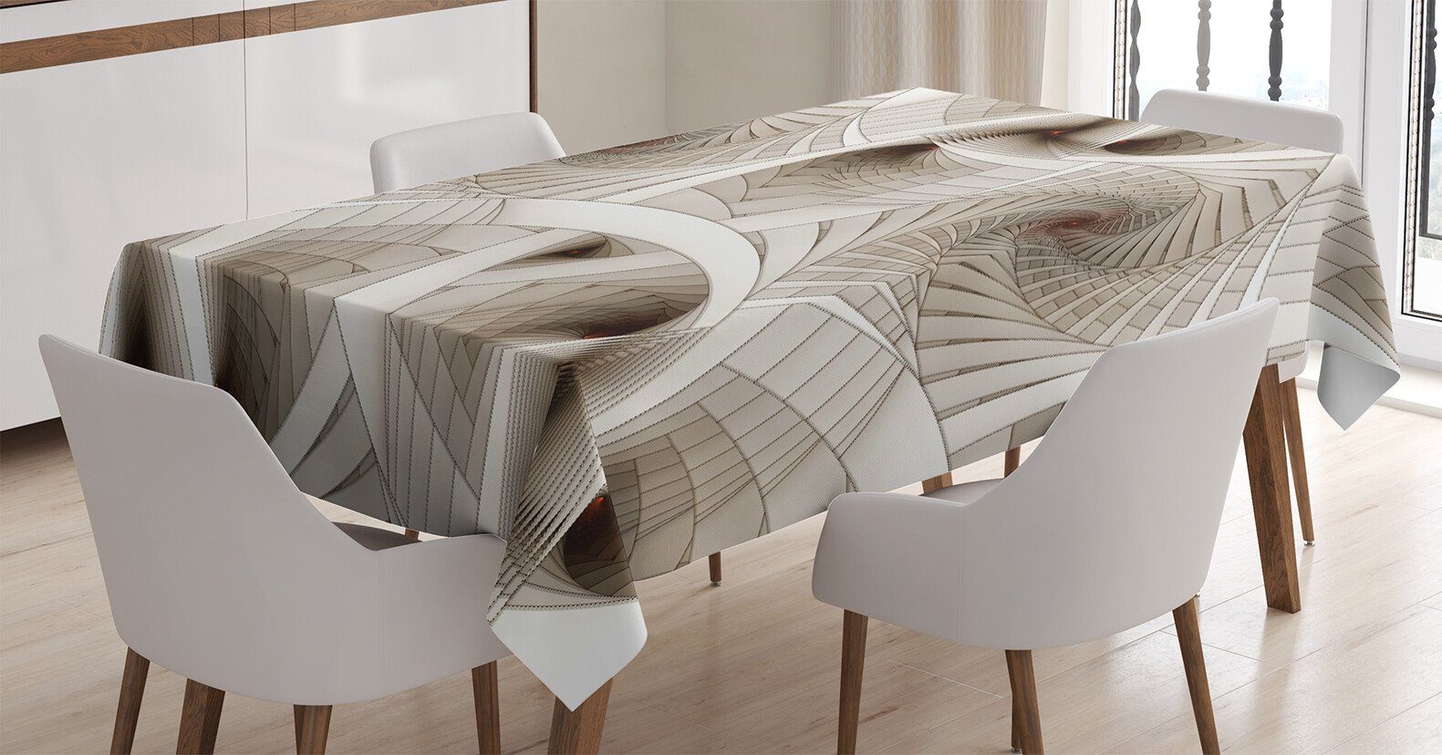 Tischdecke geeignet Abstrakte Abakuhaus Für Digital-Stil Waschbar Fractal Klare Farben, Bereich den Farbfest Außen