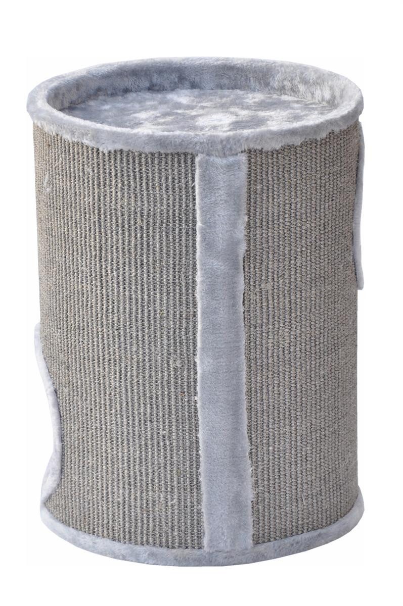 nanook Kratzbaum Kratztonne Condo - mit Spielball - rundum Sisalgeflecht M 50 cm grau
