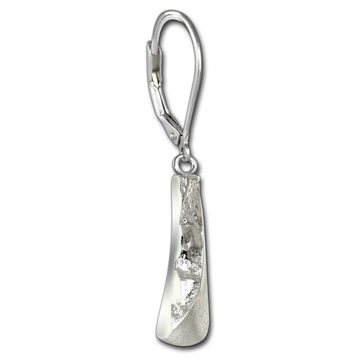 SilberDream Paar Ohrhänger SilberDream Ohrringe 925er Silber (Ohrhänger), Damen Ohrhänger 3D-Rechteck aus 925 Sterling Silber, Farbe: silber