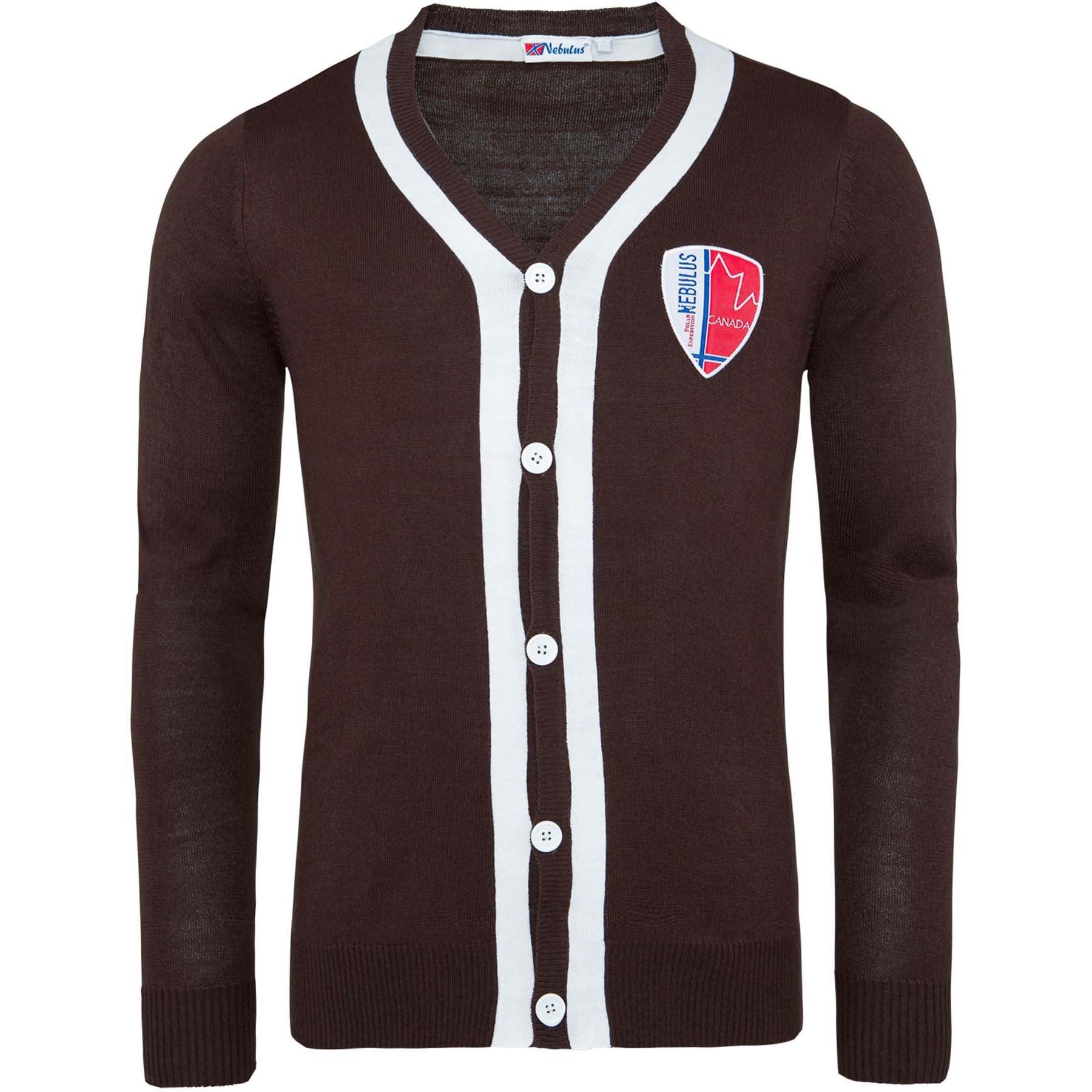 Nebulus Cardigan FARO, P737 - Herren, dunkelbraun, XL