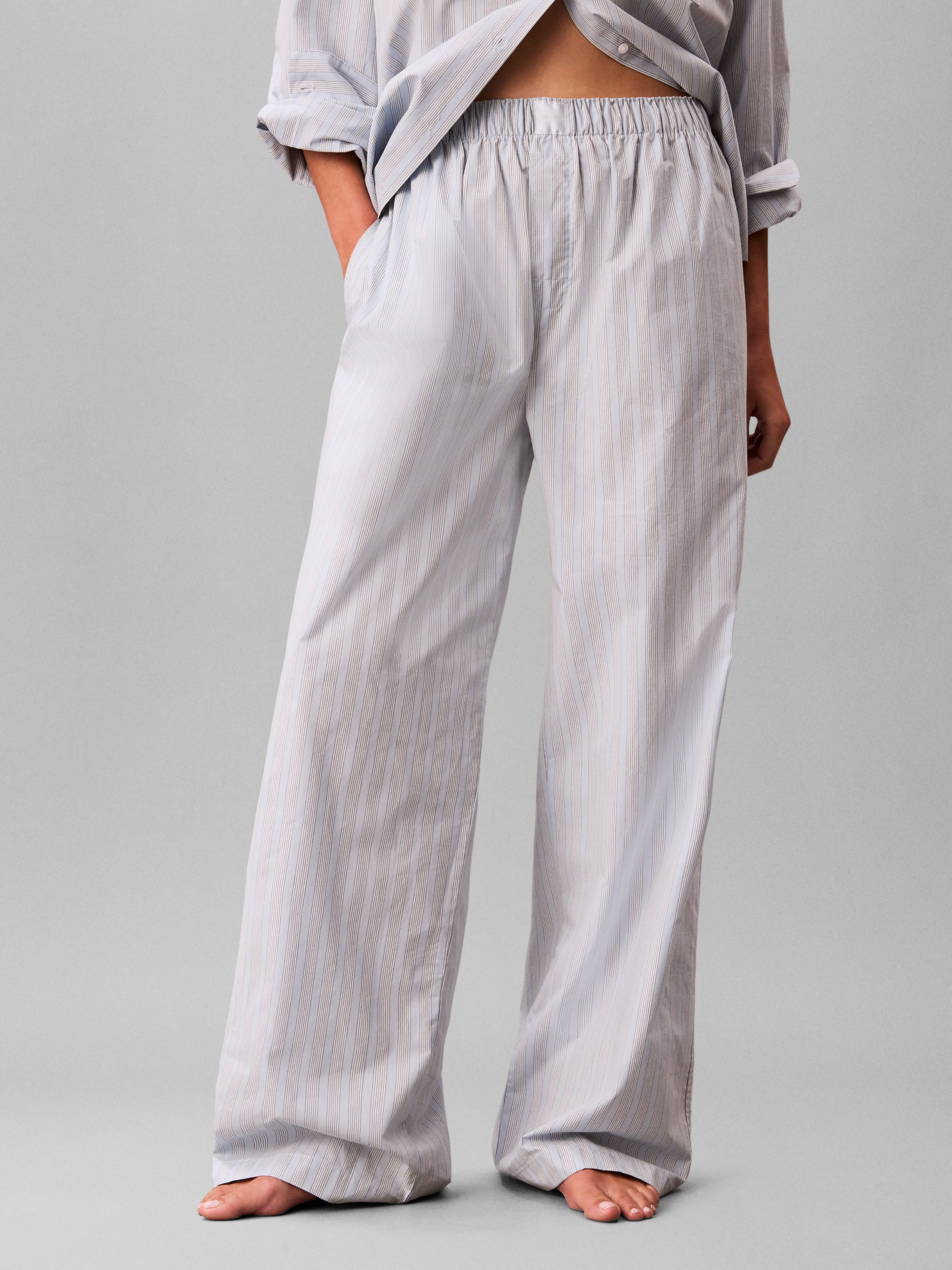Calvin Klein Underwear Pyjamahose COVERED WB POPLIN PANT aus Baumwoll-Popeline