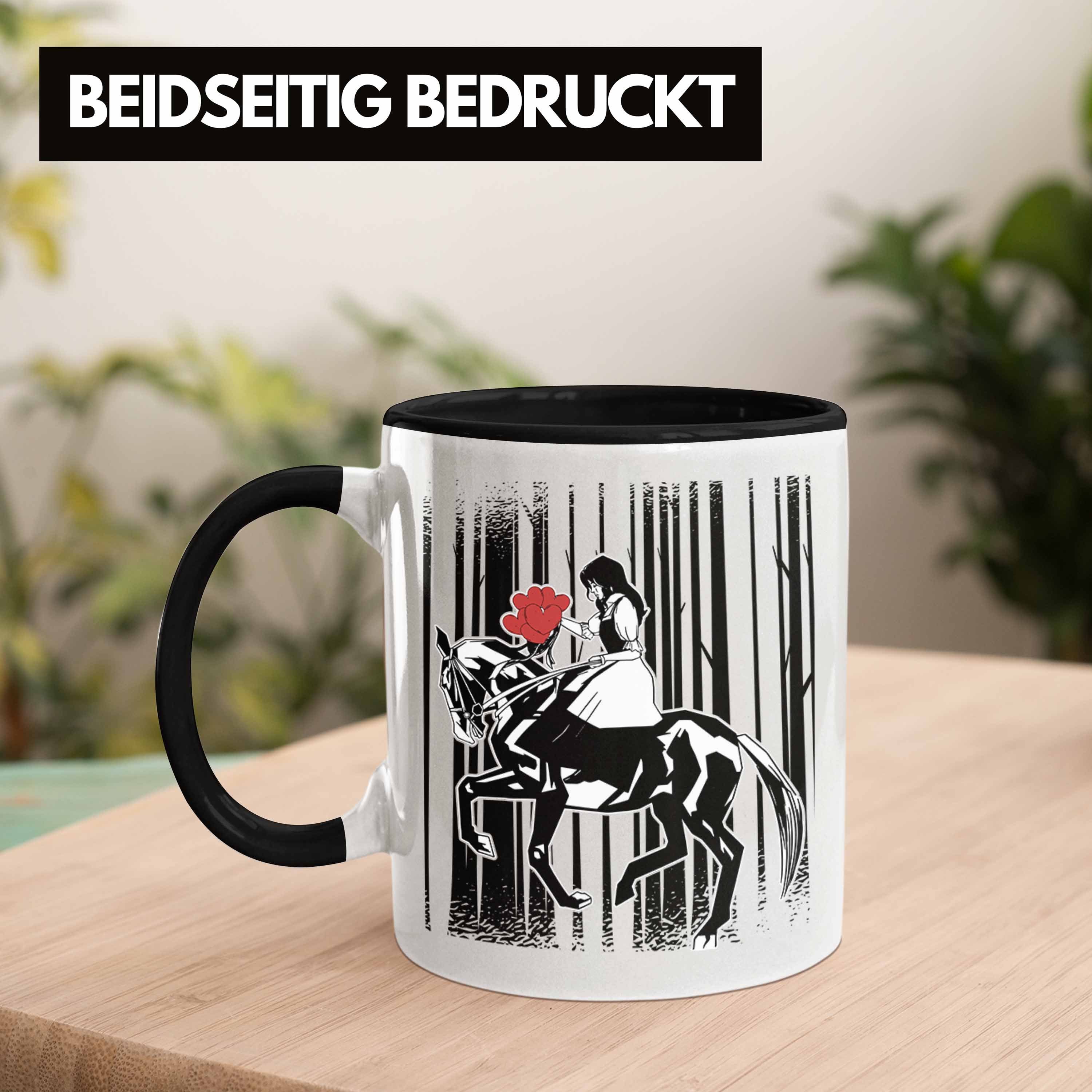 Mädchen - Trendation Lustige Schwarz Pferde Geschenk Reiter Tasse Sprüche Geschenkidee Reiterin Pferde Mädchen Tasse Grafik Trendation