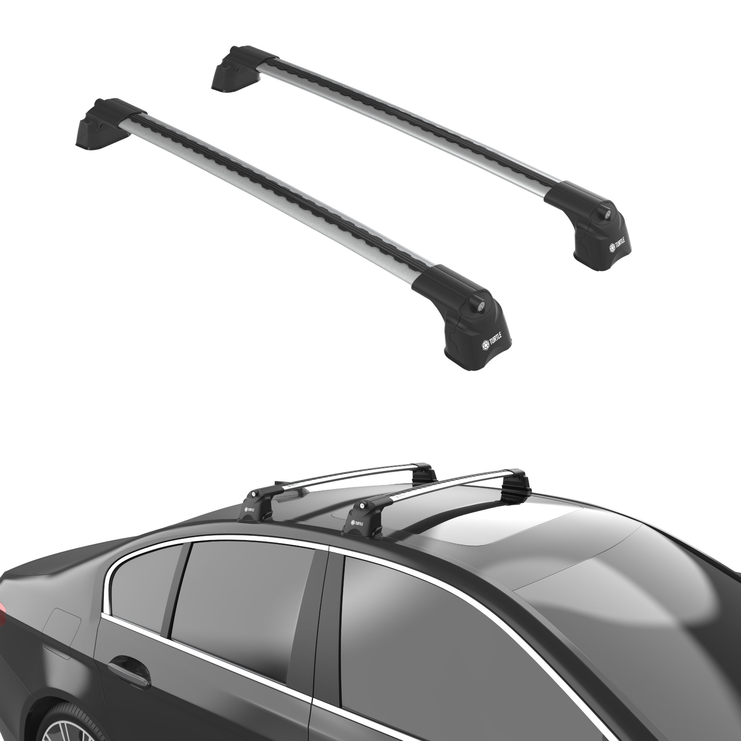 Dachbox TURTLE kompatibel mit Bmw 5-Series (F10) 2010-2017 Air3 Dachträger