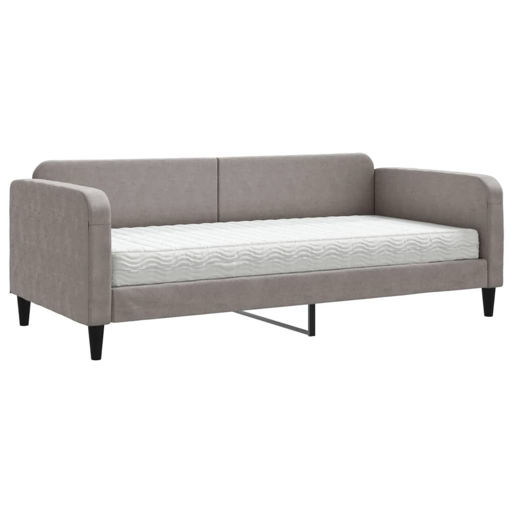 vidaXL Bett Tagesbett mit Matratze Taupe günstig online kaufen