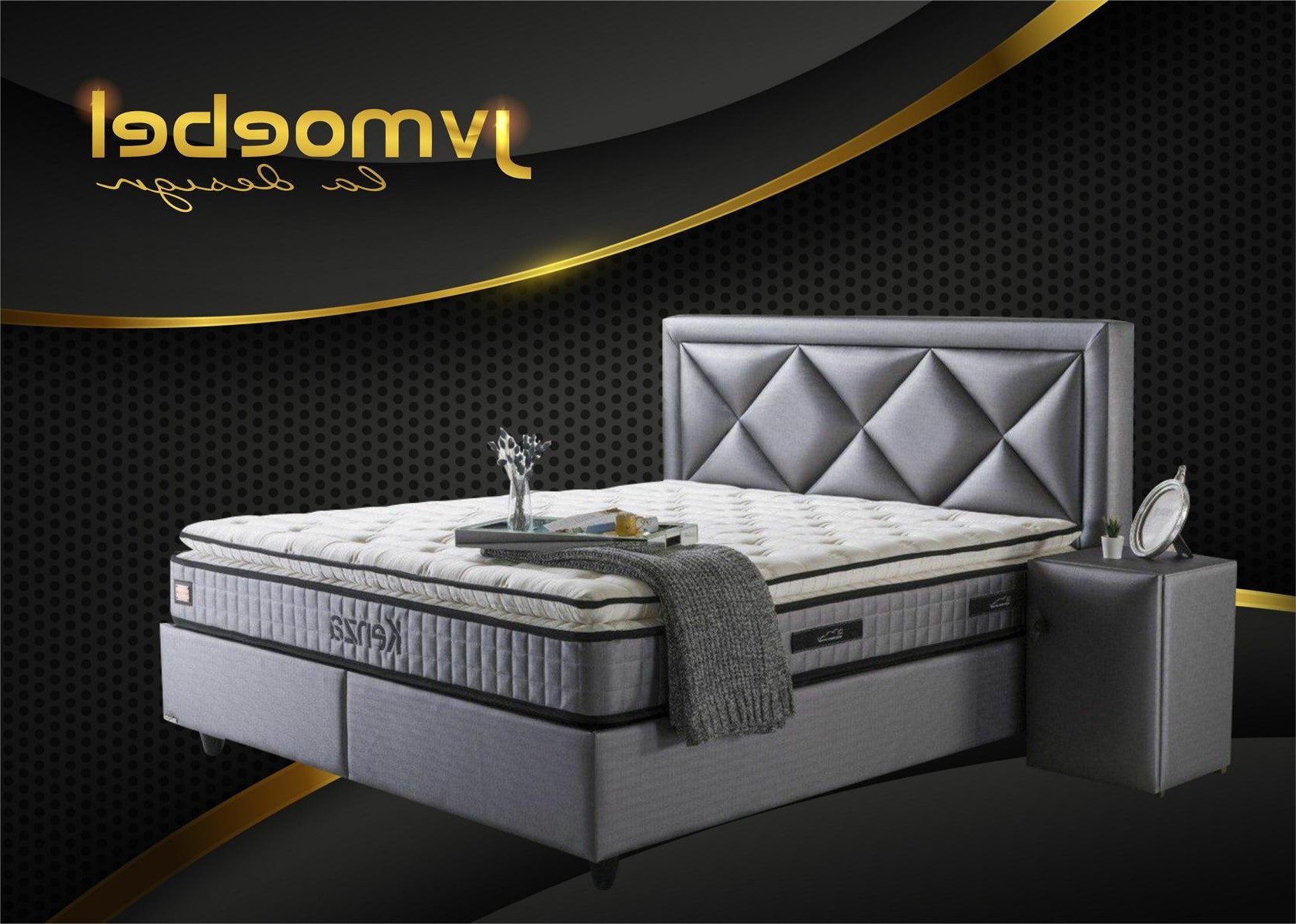Xlmoebel Schlafzimmer-Set Edles 3tlg Bett Set mit Nachttisch und Luxus Matratze, (3-tlg), Made in Europa