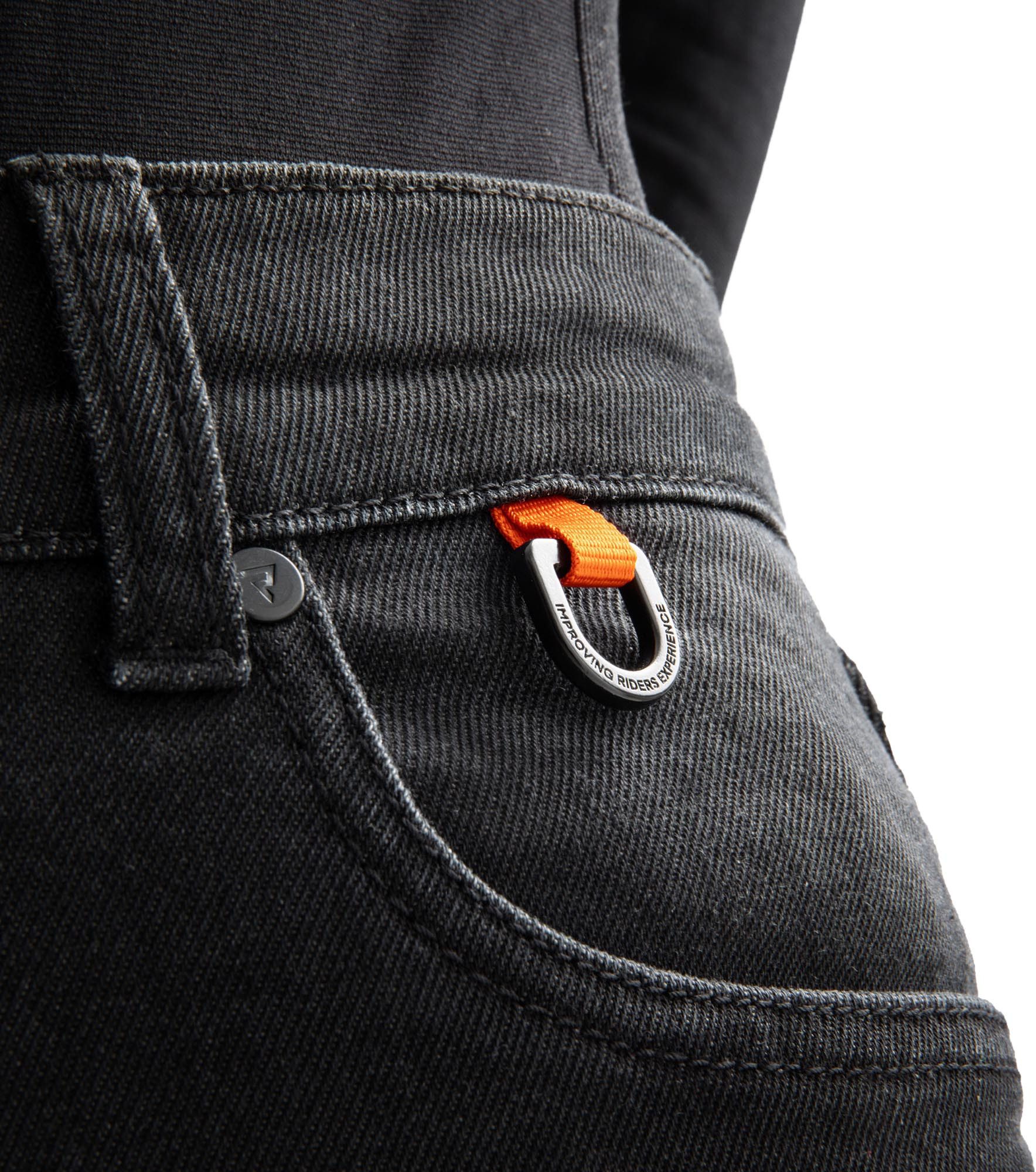 Rebelhorn Motorradhose Bronco Damen Motorrad Jeans Verbindungsreißverschluss,Hüftprotektoren enthalten,Knieprotektor – Bild 5 von 5