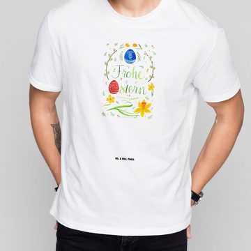 Mr. & Mrs. Panda T-Shirt Frohe Ostern - Weiß - Geschenk, T-Shirt, Osterei, Junggesellenabschie (1-tlg)