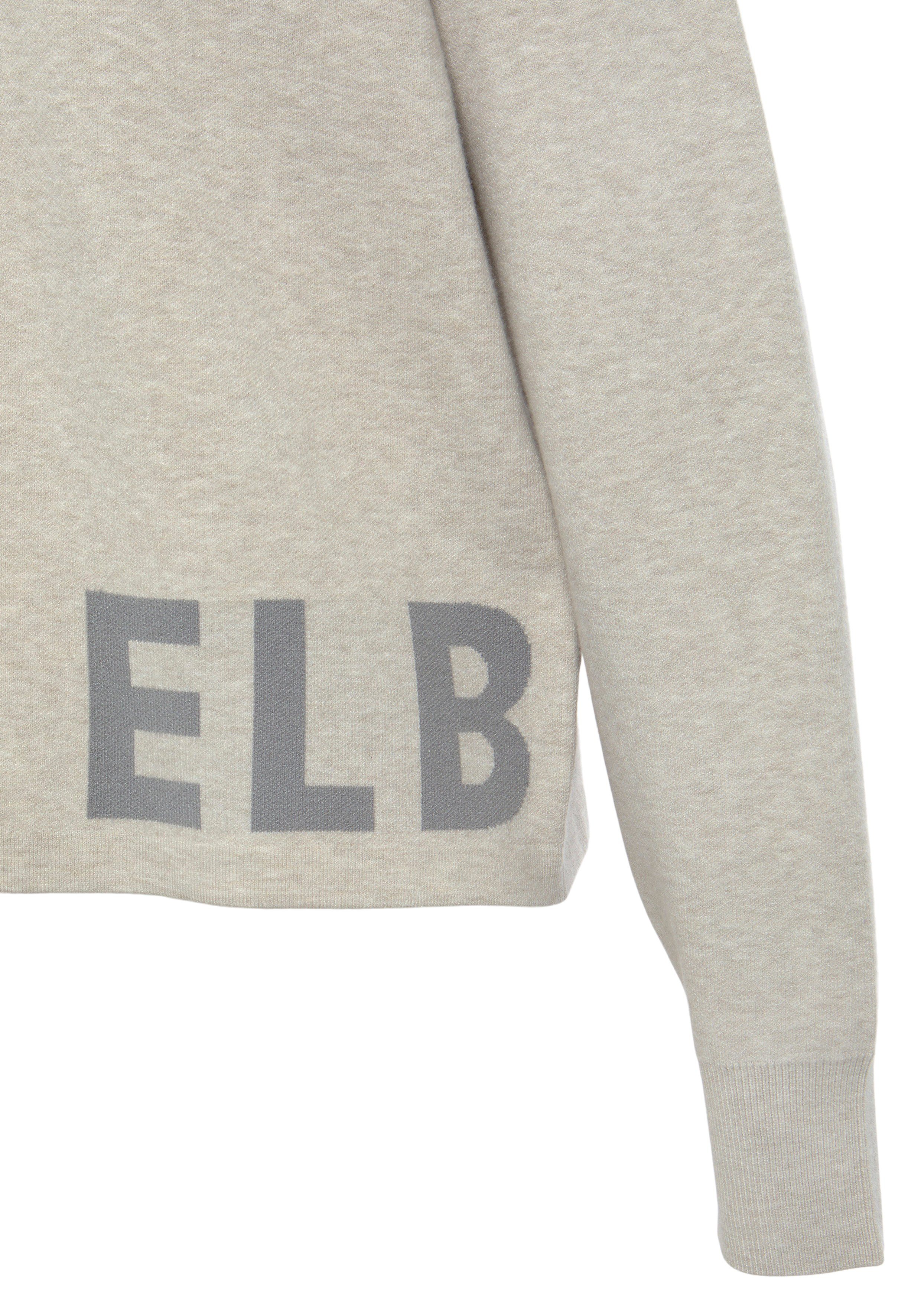 Elbsand Strickpullover aus hochwertigem Strick mit eingestricktem Logo, Loungewear
