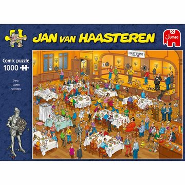 Jumbo Spiele Puzzle Jan van Haasteren - Dart Turnier 1000 Teile, 1000 Puzzleteile
