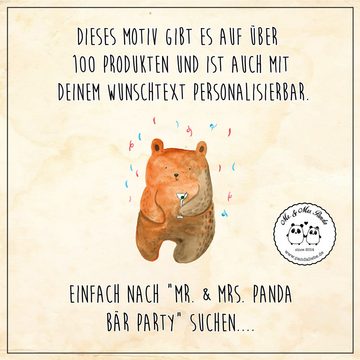 Mr. & Mrs. Panda Cocktailglas Bär Party - Transparent - Geschenk, Einmachglas, Cocktailglas, Sommer, Premium Glas, Prägende Sprüche