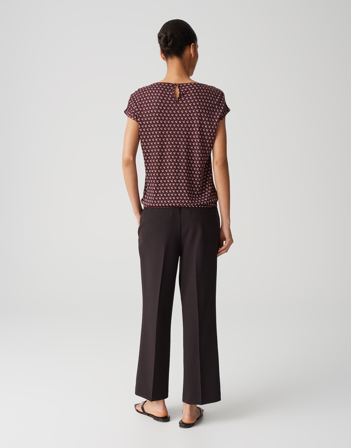 OPUS Print-Shirt SEKADI MINIMAL aus fließender Viskose