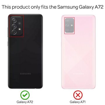 Nalia Smartphone-Hülle Samsung Galaxy A72, Klare 360 Grad Hülle / Rundumschutz / Transparent / Displayschutz Case