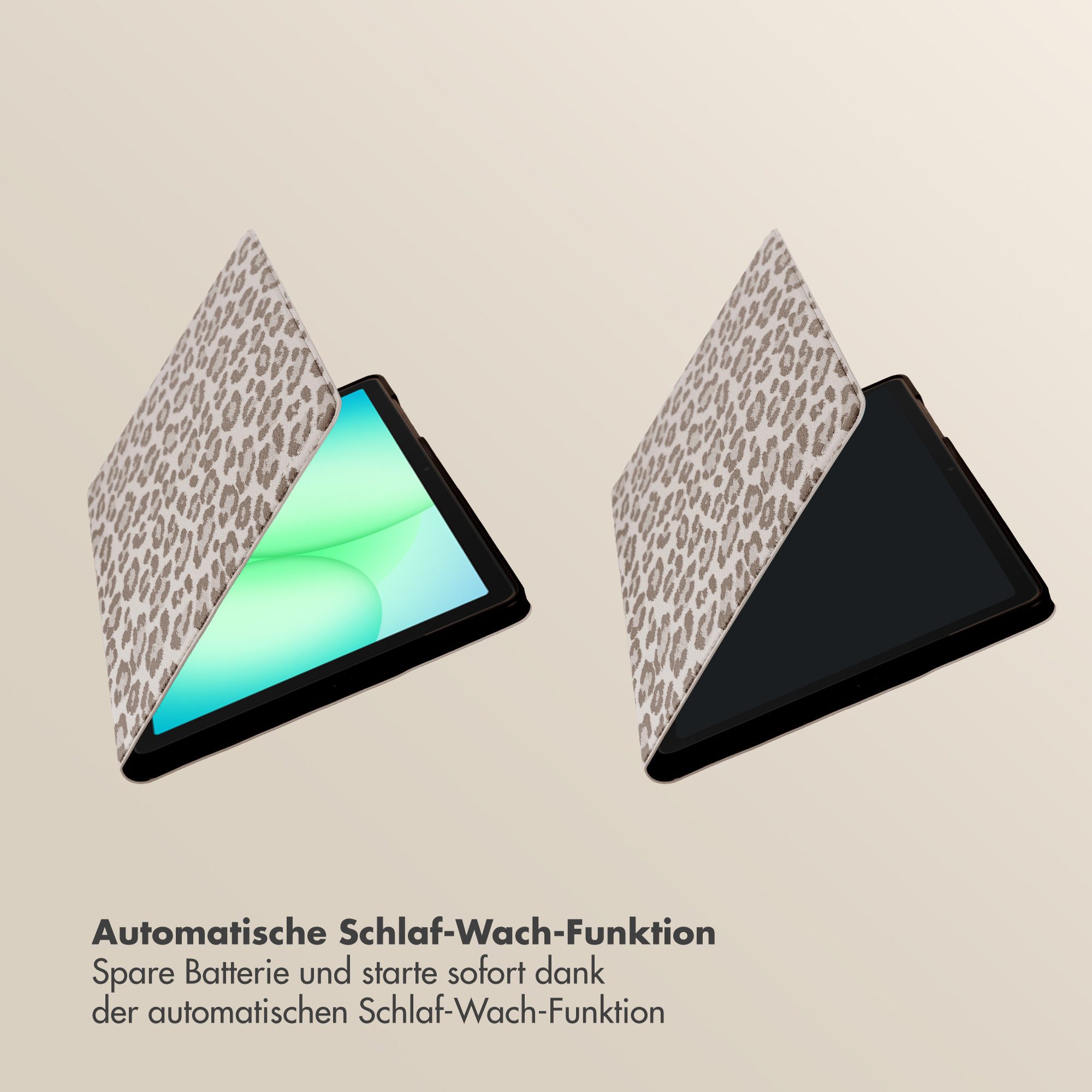Selencia Tablet-Mappe Selencia Sabi Klapphülle mit Leopardenmuster Samsung Galaxy Tab A11 Pl – Bild 5 von 5