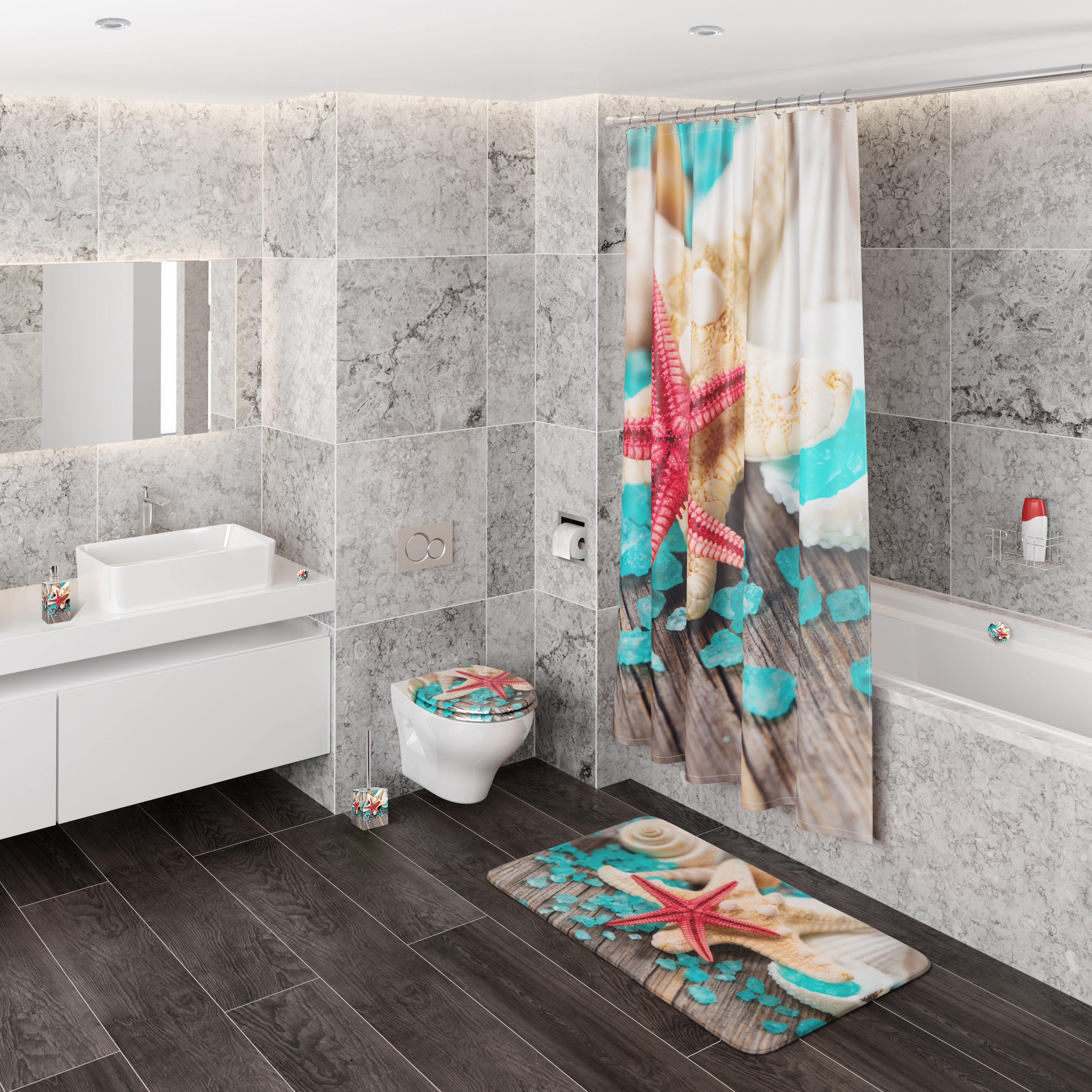 Sanilo WC-Garnitur stylish, modern & Bürstenkopf Salts, mit auswechselbarem Bath WC-Bürste