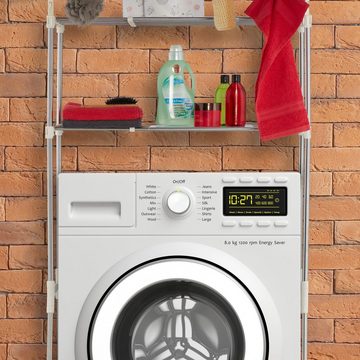 relaxdays Waschmaschinenumbauschrank Ausziehbares Waschmaschinenregal Metall
