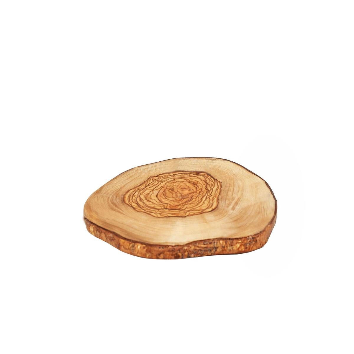 NATUREHOME Schneidebrett Baumscheibe rustikal - Ø 7-12 cm, Olivenholz, (Einzelartikel), Handarbeit