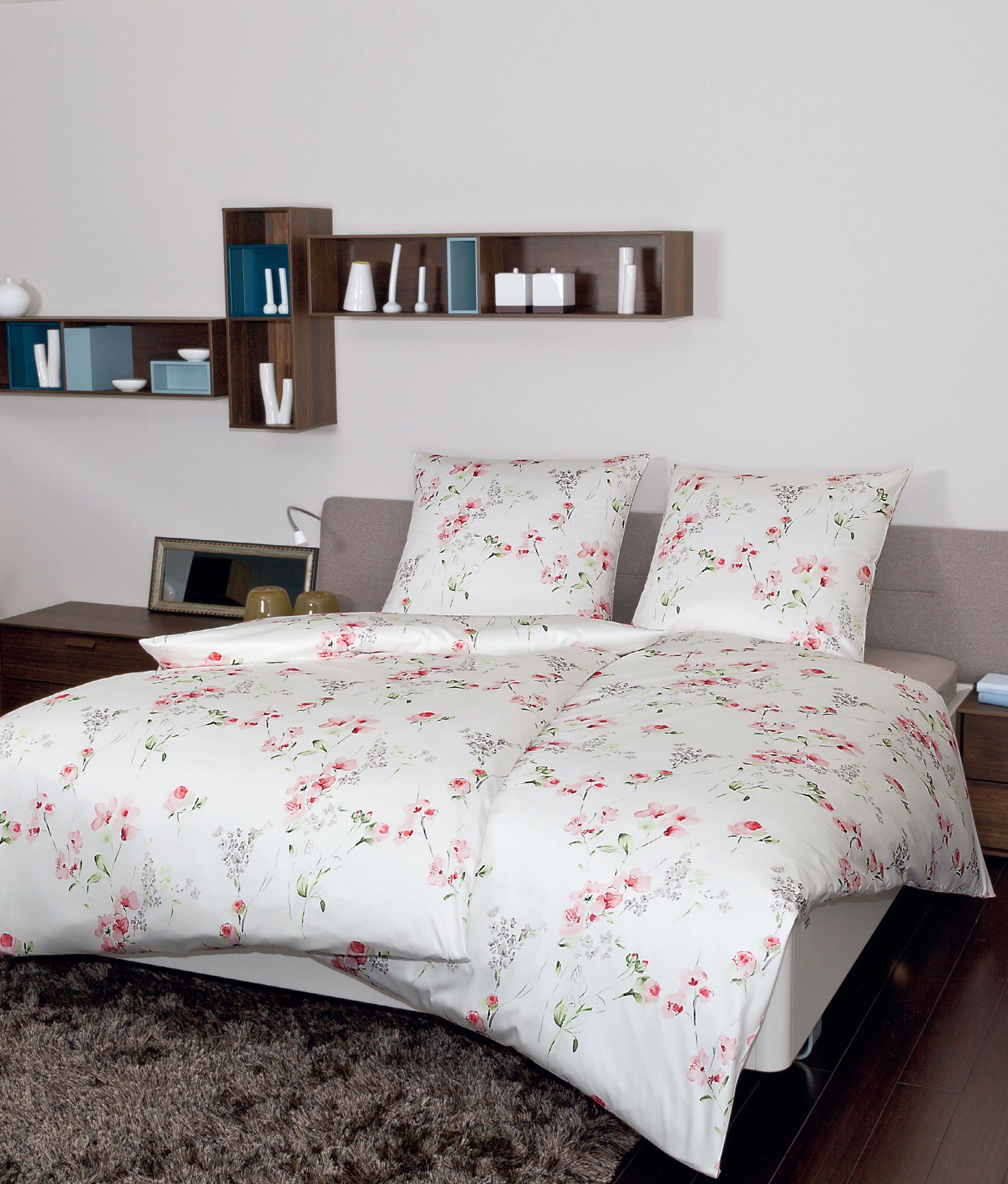 Bettwäsche »Janine Davos Biber Bettwäsche 155x220 Blumen Blüte«, Janine