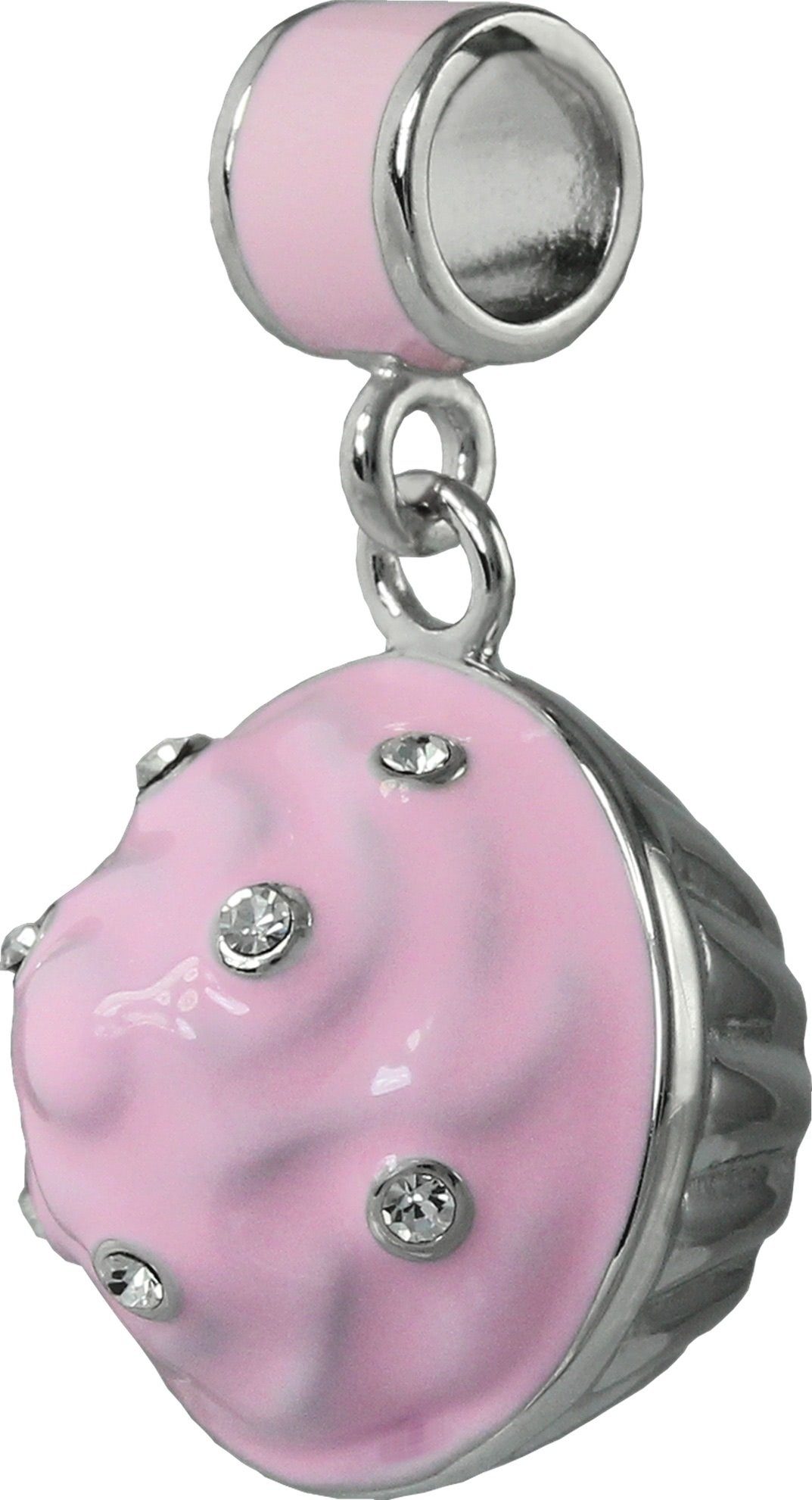 Ketten-Anhänger Kettenanhänger Kettenanhänger 925er, SilberDream Muffin Muffin Sterling SilberDream Silber, Farbe: rosa 925