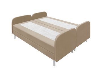 99rooms Boxspringbett Ashley (Schlafzimmerbett, Bett), 80/90/120x 200 cm, mit Matratze und Topper