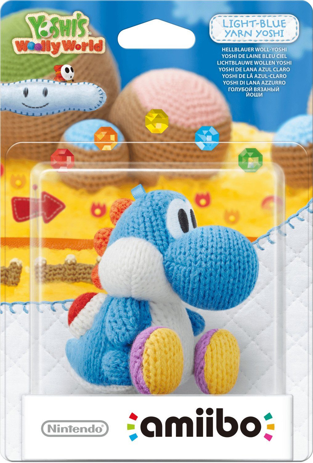 amiibo Blauer Woll Yoshi (Wooly World, Switch, Wii U, 3DS) Switch-Controller