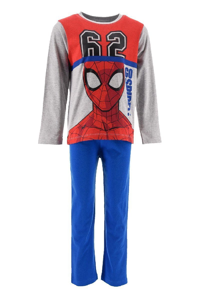 Spiderman Schlafanzug Kinder Jungen Pyjama Schlaf-Set (2 tlg), Toller  Schlafanzug aus angenehm weicher Baumwolle
