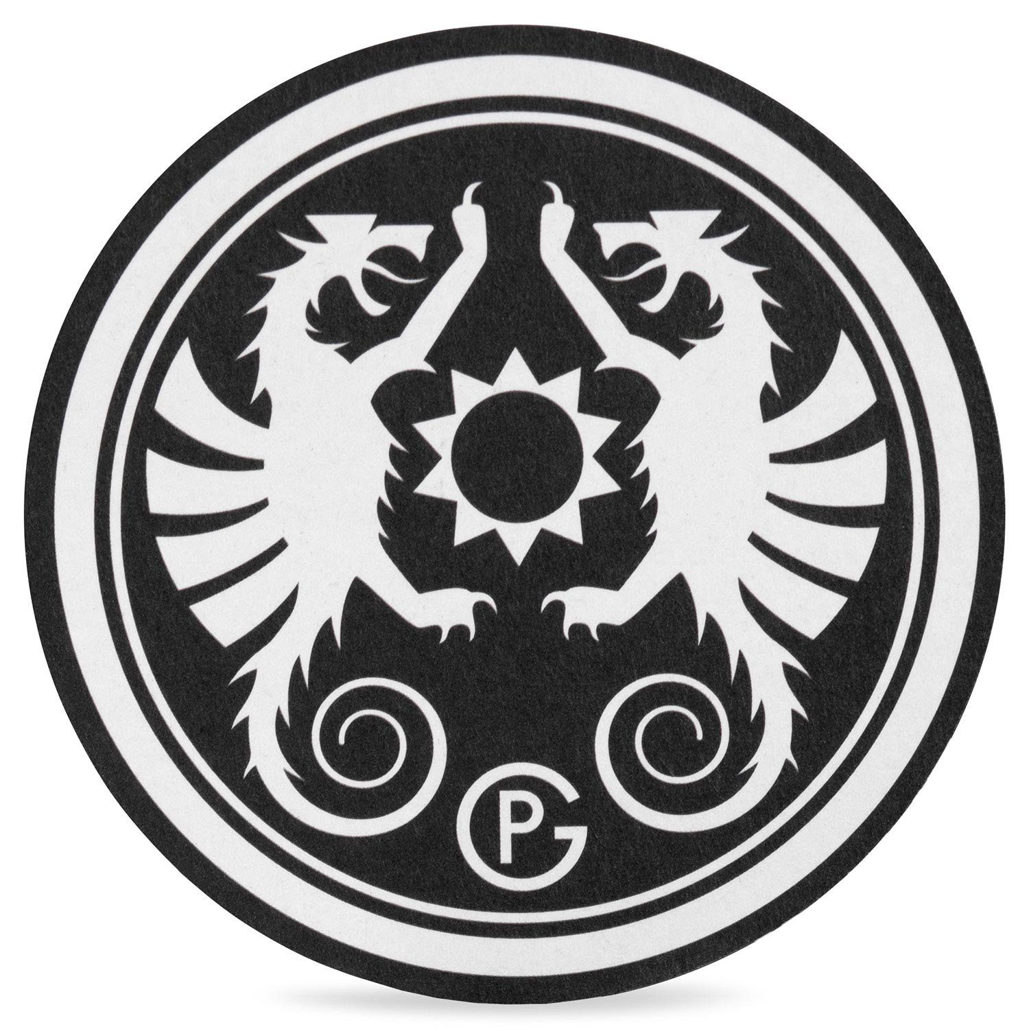 Petromax Bierdeckel original Werbe und Fanartikel Männergeschenk für Fans, Zubehör für Bierglas Weinglas Wasserglas Saftglas, Spar-Set, 5-tlg., Holzschliffpappe