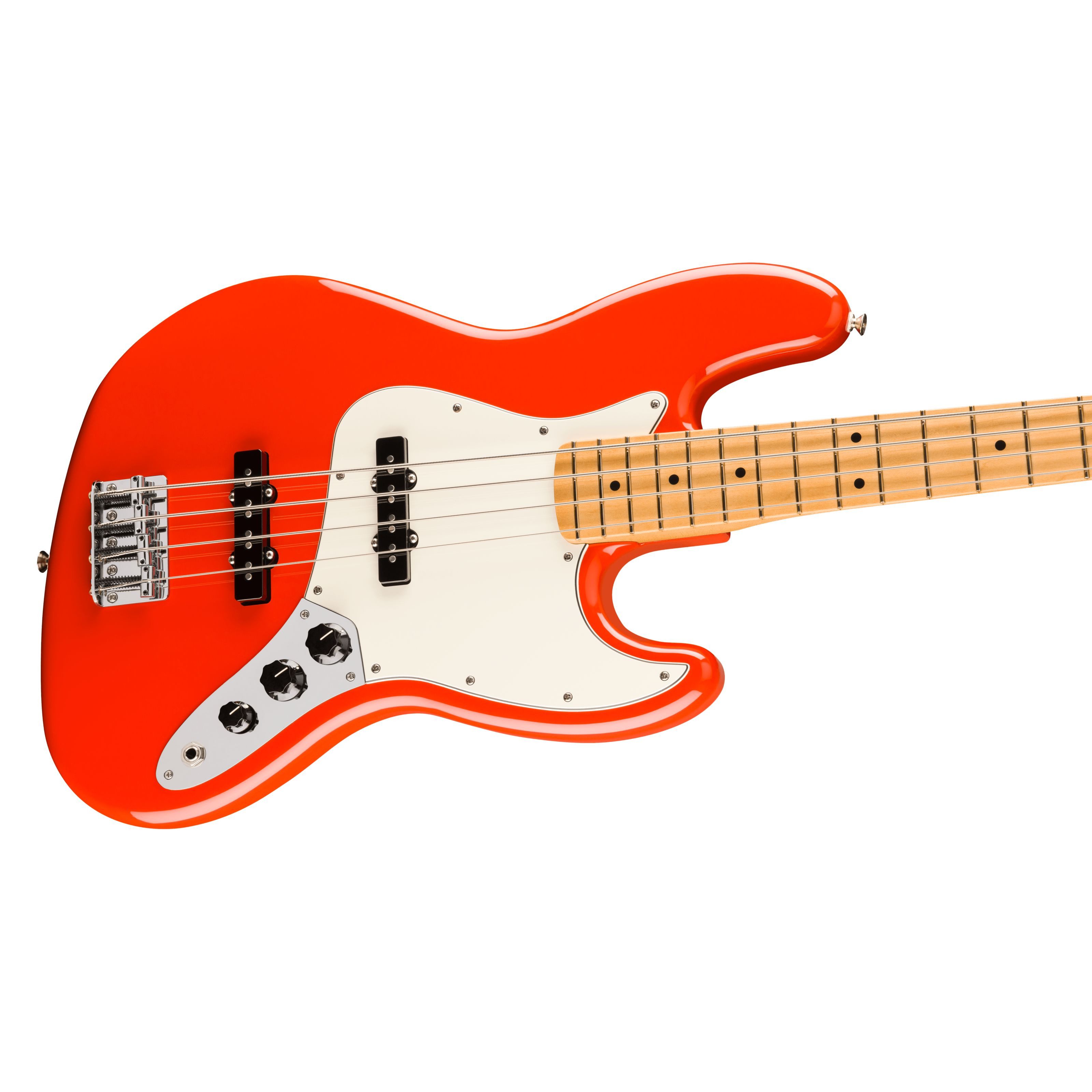 Fender E-Bass, E-Bässe, 4-Saiter E-Bässe, Player II Jazz Bass MN Coral Red - E-Bass
