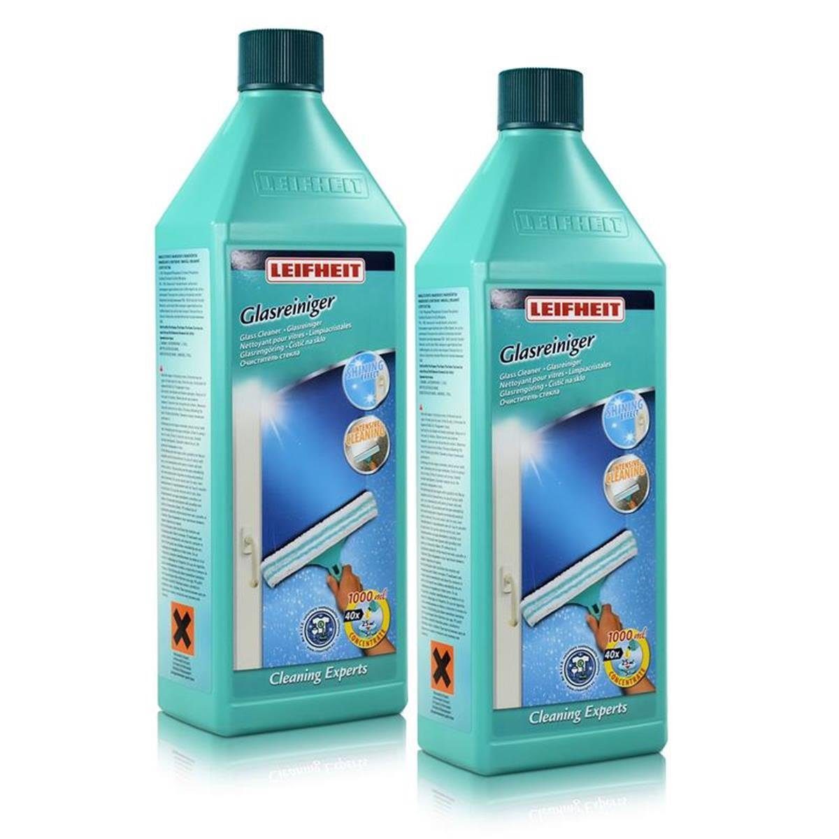 Leifheit 2x Leifheit Очищувач скла Cleaning Experts 1 L Очищувач скла