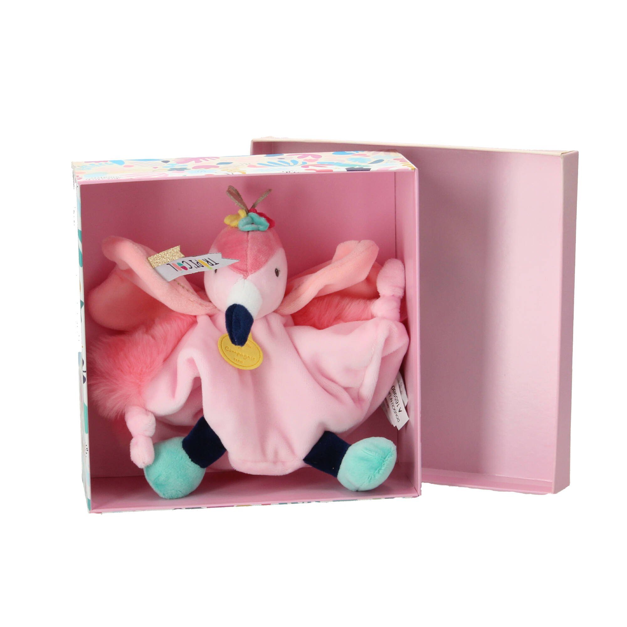 Schmusetuch Schmusetuch Flamingo in Geschenkverpackung