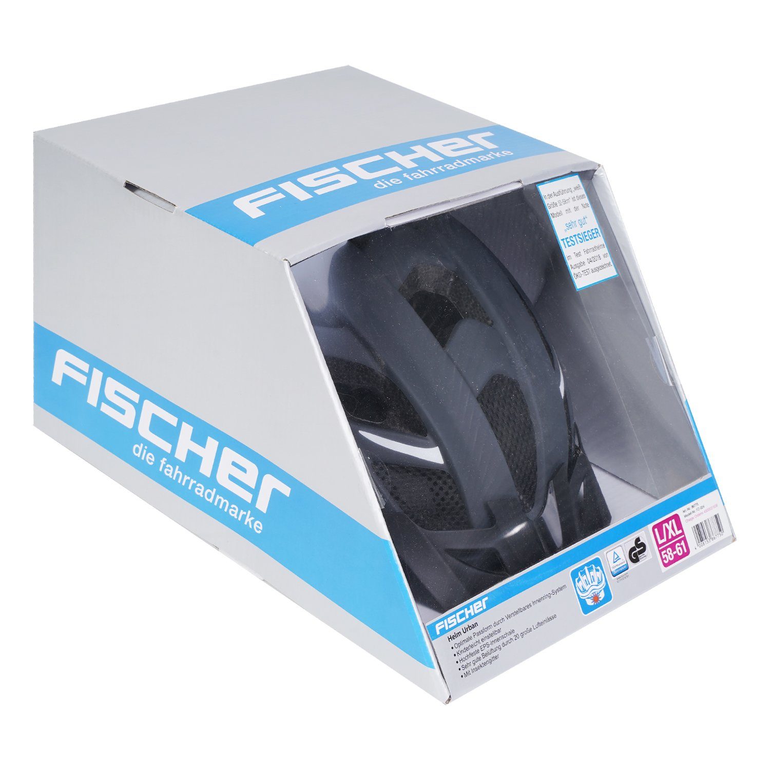 Casco Bici Fischer Urban Levin - Leggero E Traspirante, Unisex Adulto