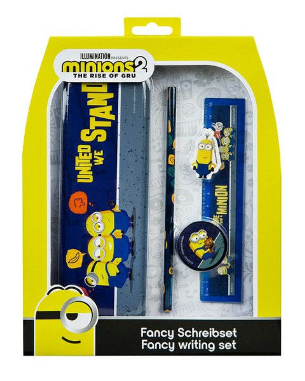 Minions Bleistift 5 teiliges Schreibwaren-Set für Kinder – Perfekt für Schule