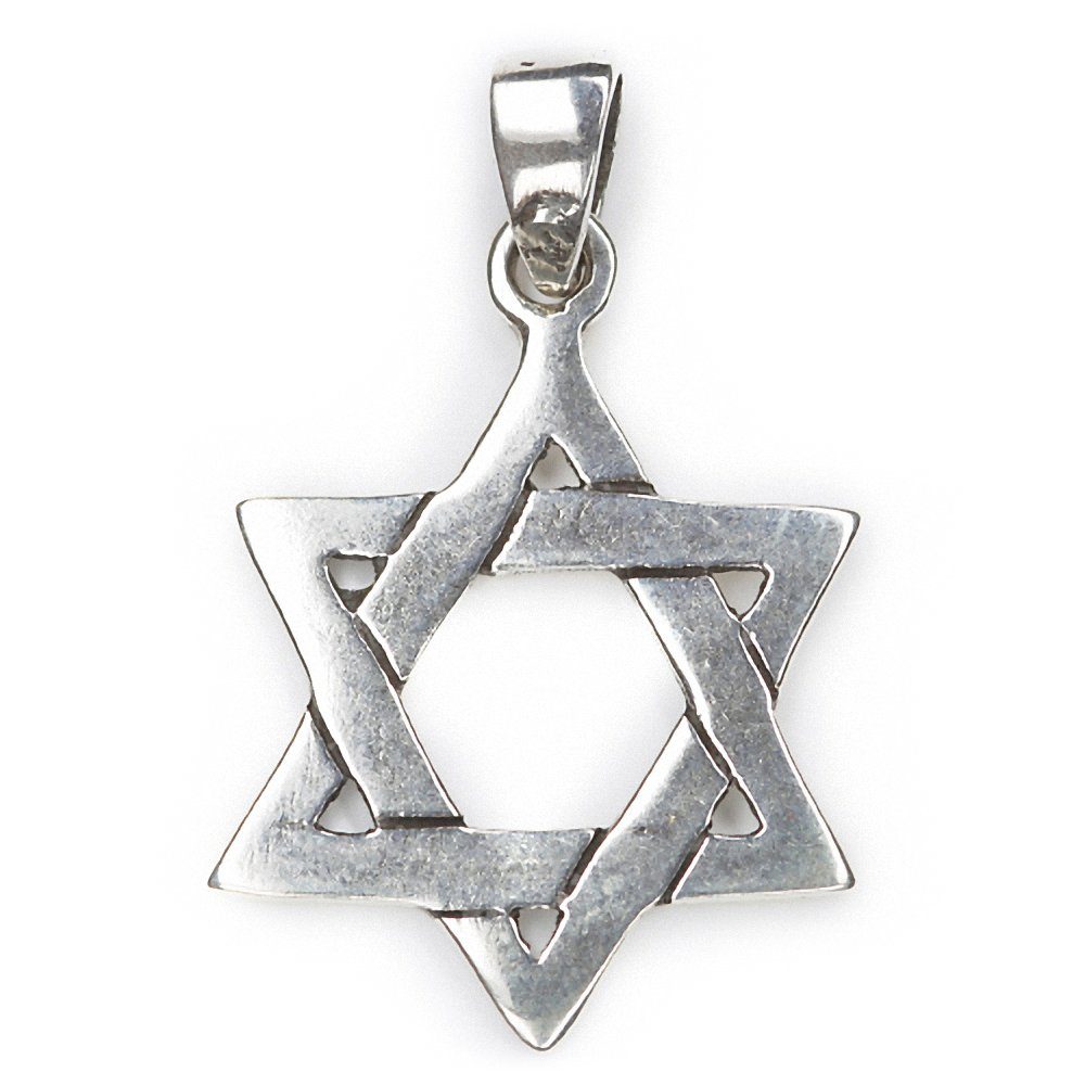 Kettenanhänger Kettenanhänger Davidstern 925 Silber 2,8cm Hexegr