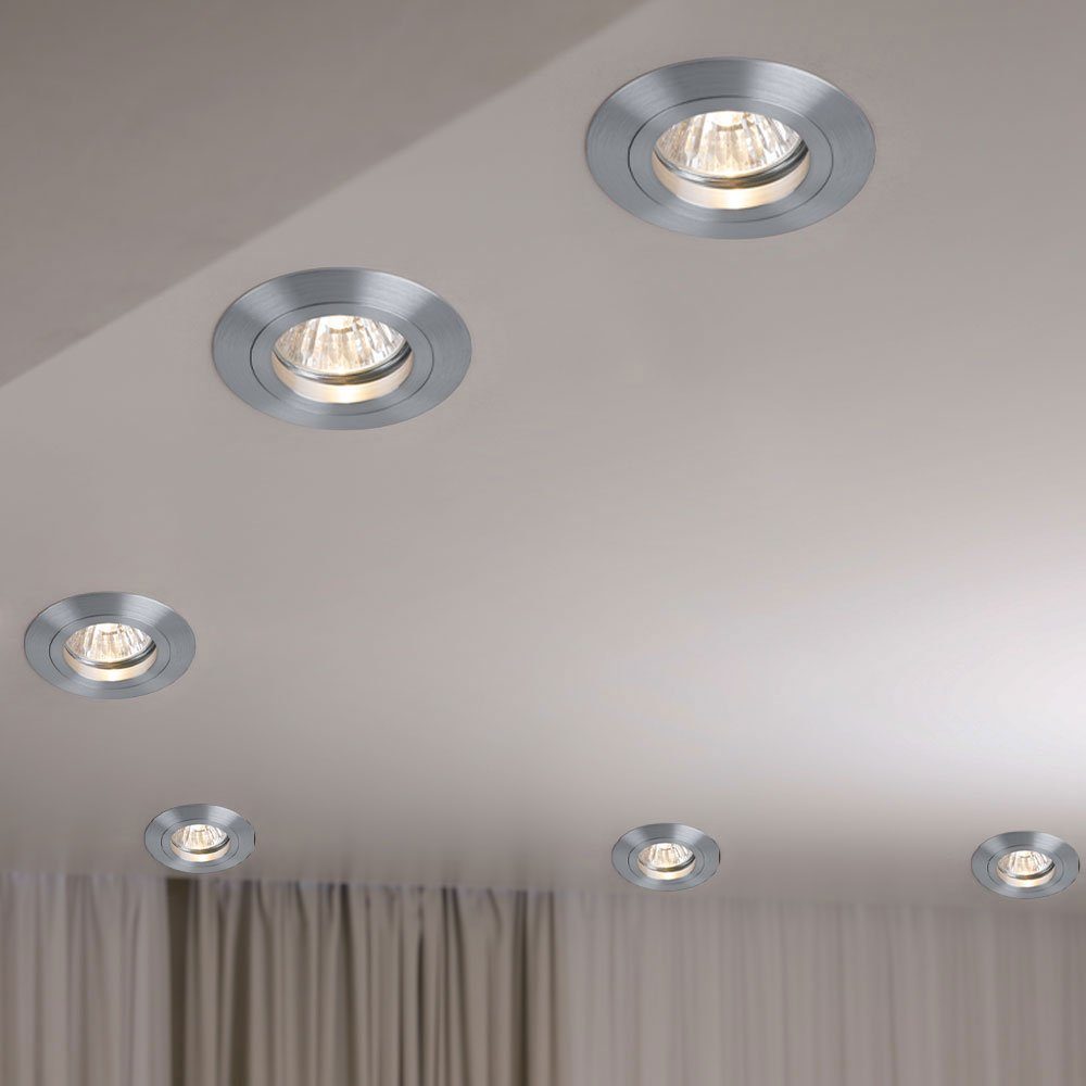 verbaut, Leuchten Deckenleuchte 3er fest LED Einbaustrahler Set LED-Leuchtmittel Badezimmer Briloner Warmweiß, Einbaustrahler, Einbauspot LED