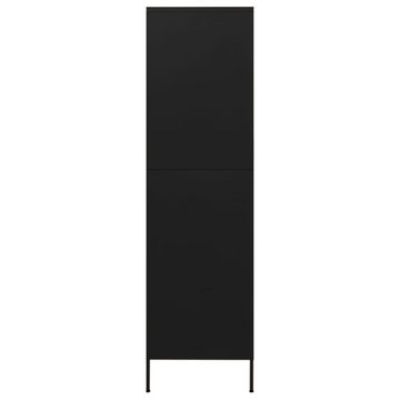 furnicato Kleiderschrank Schwarz 90x50x180 cm Stahl (1-St)