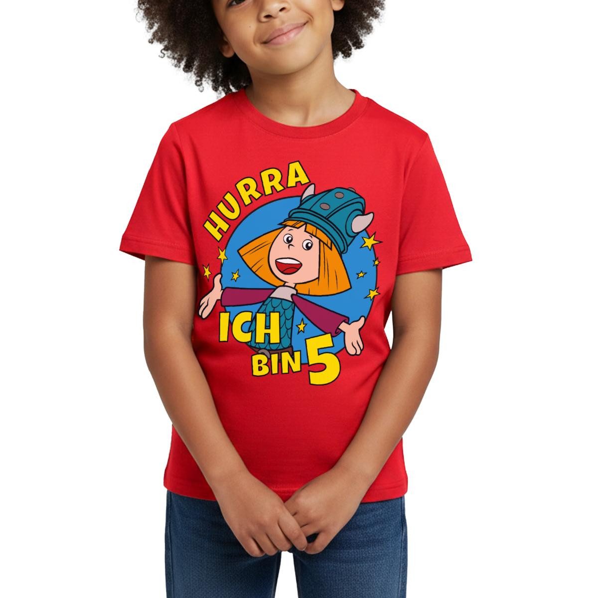 T-Shirt Wickie Und Die Starken Männer 5. Geburtstag Kinder T-Shirt