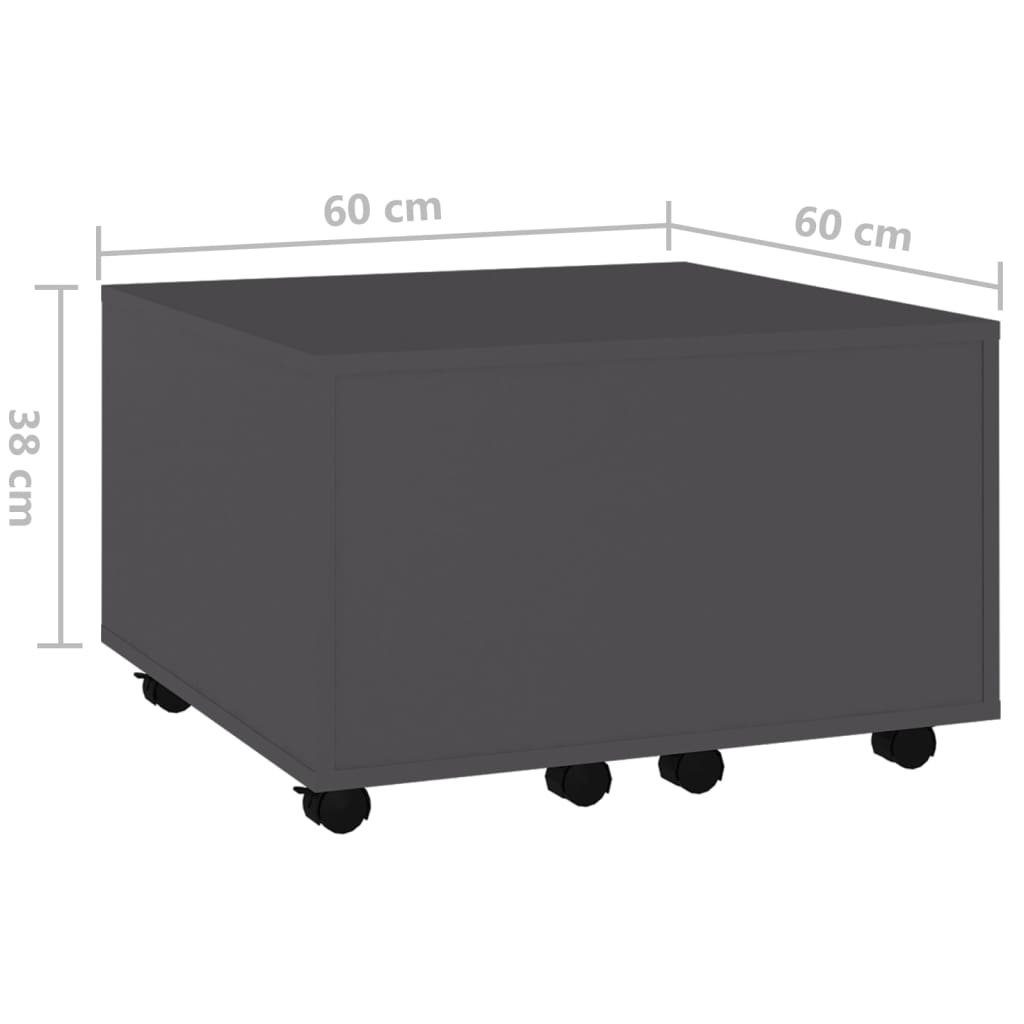 vidaXL Couchtisch | Grau Couchtisch Grau (1-St) Holzwerkstoff cm 60x60x38 Grau