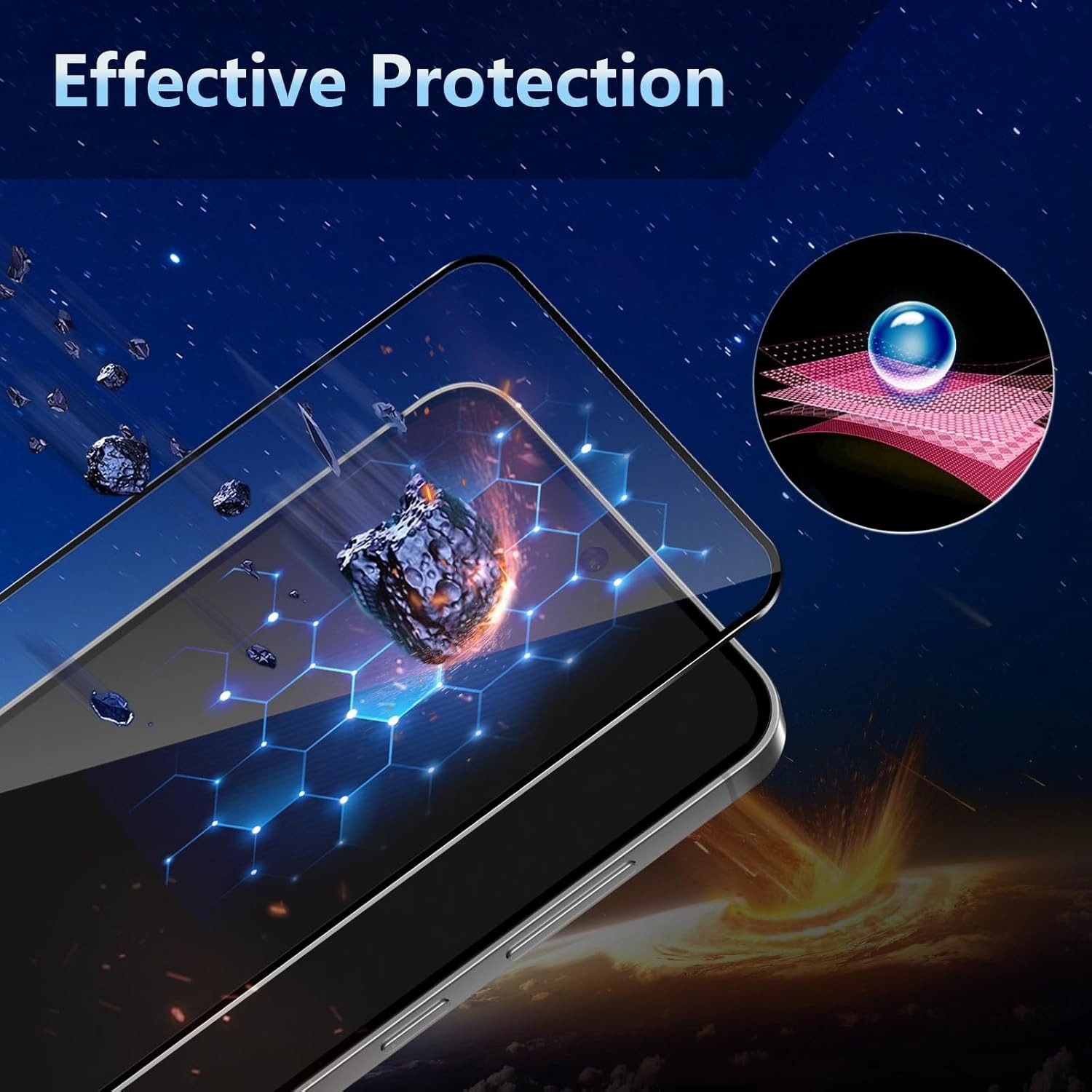 CLM-Tech Displayschutzglas 2x Schutzfolie für Samsung Galaxy S25 Panzerfolie kristallklar für Samsung Galaxy S25 6,17 Zoll, Panzerglas Folie - Anti-Fingerabdruc – Bild 4 von 5