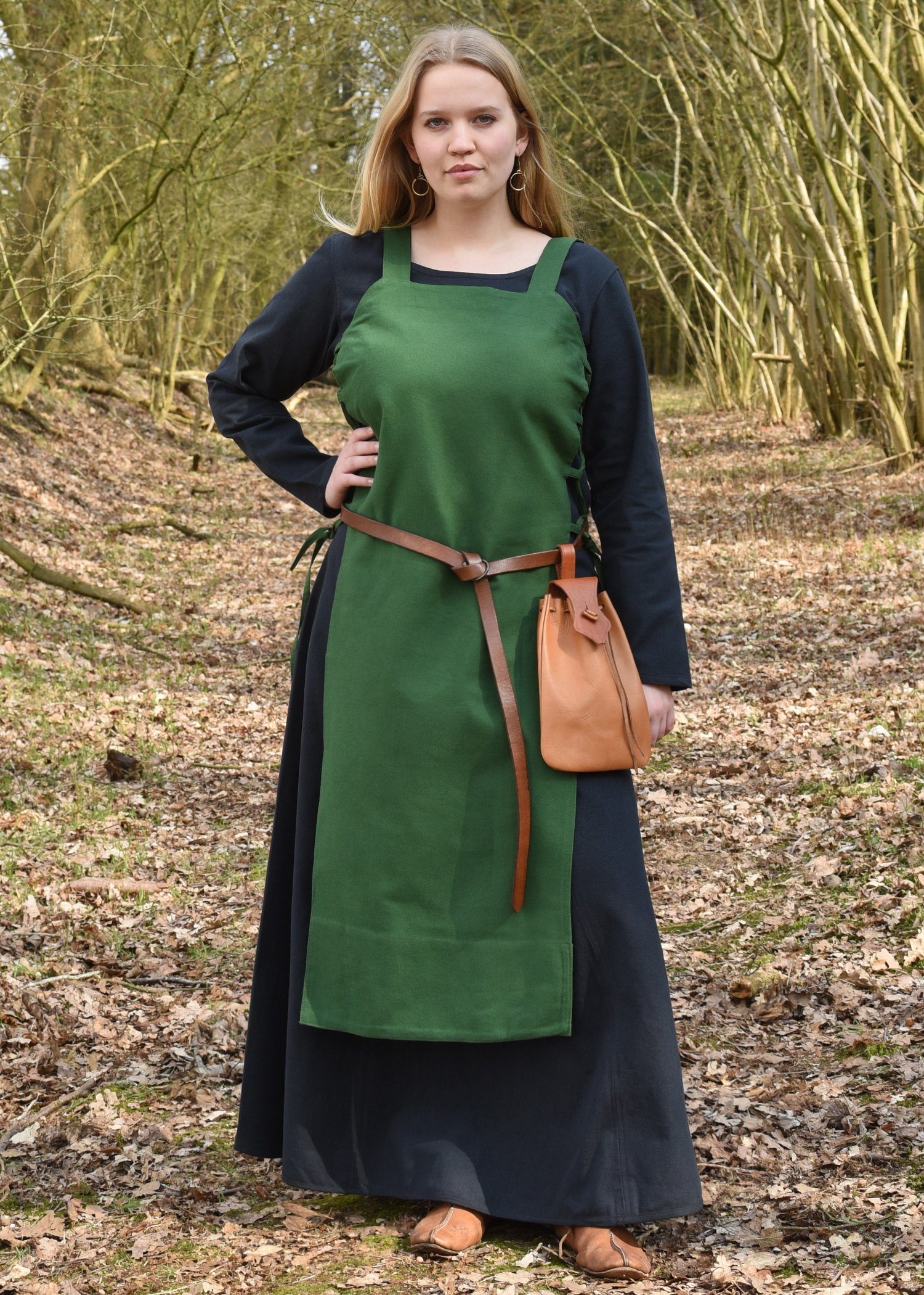 Ritter-Kostüm Wikinger Überkleid Tinna, grün