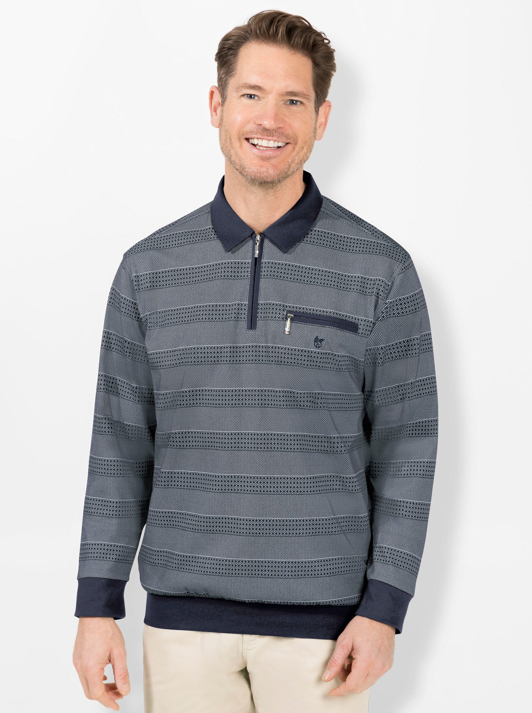 Hajo Poloshirt "Langarm-Poloshirt" 1 Stk. tlg. günstig online kaufen