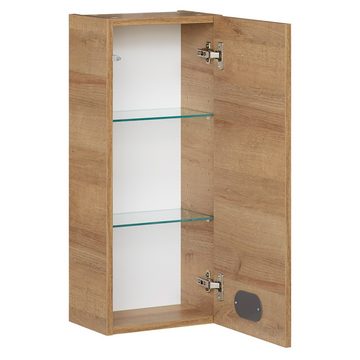 Lomadox Hängeschrank TAUPO-66 Badezimmer in Riviera Eiche Nb., B/H/T: ca. 30/70/20 cm